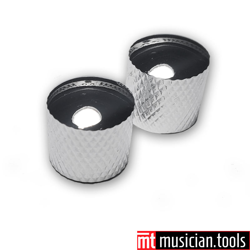 Musician.Tools Ibanez, Fender, Gibson, Jackson, Charvel, PRS, LTD, Dean, Schecter Chrome Knurled Knobs (2)